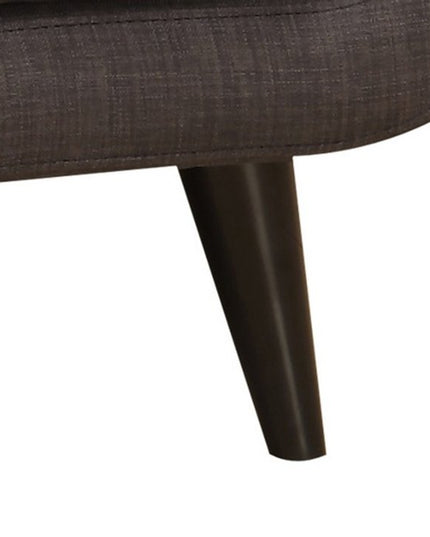 61" Charcoal And Black Loveseat and Toss Pillows