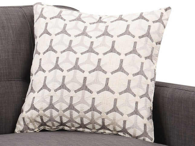 61" Charcoal And Black Loveseat and Toss Pillows