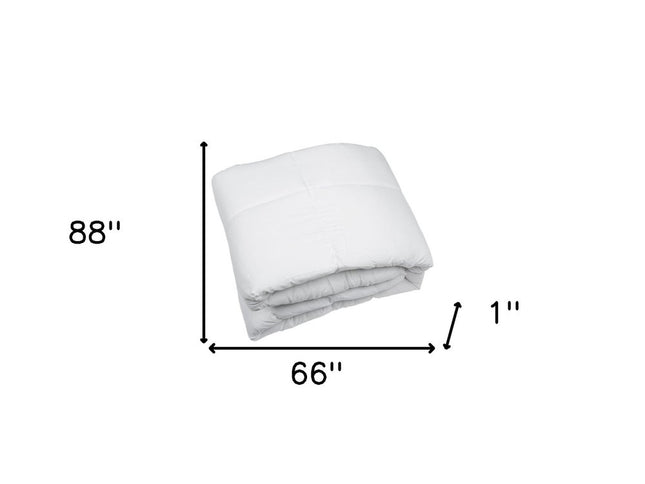 White Twin Microfiber Thread Count Down Alternative Duvet Insert