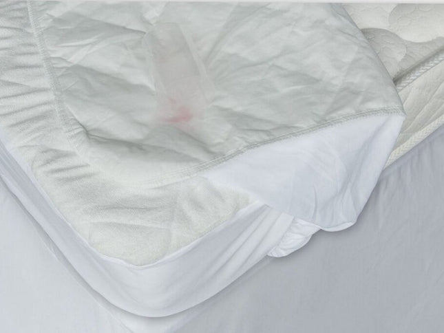 9" Waterproof Bamboo Terry Crib Mattress Pad Liner Mattress Cover Only.