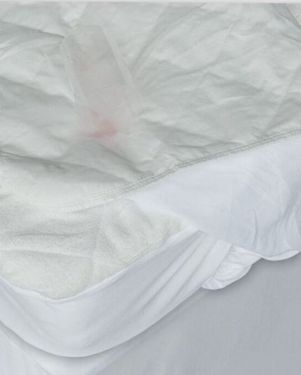 9" Waterproof Bamboo Terry Crib Mattress Pad Liner Mattress Cover Only.