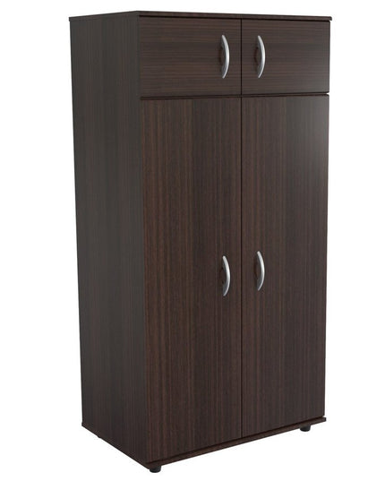 32" Espresso Melamine Mirrored Combo Dresser