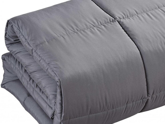 Dark Gray Queen Polyester Thread Count Down Alternative Comforter