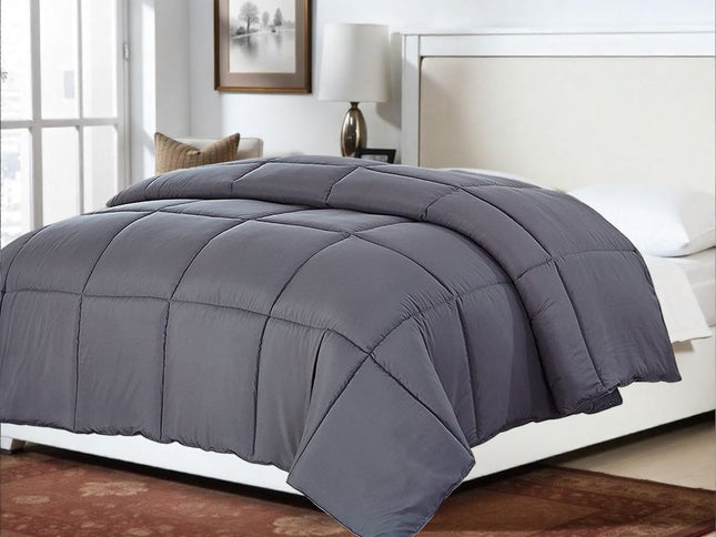 Dark Gray California King Polyester Thread Count Down Alternative Comforter