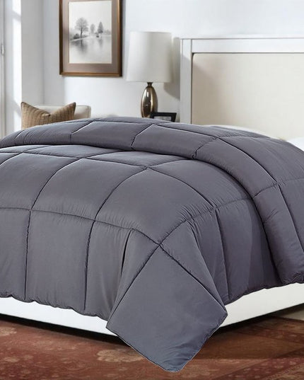 Dark Gray California King Polyester Thread Count Down Alternative Comforter