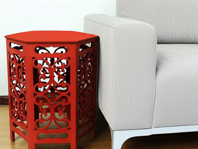 16" Red Wood End Tables