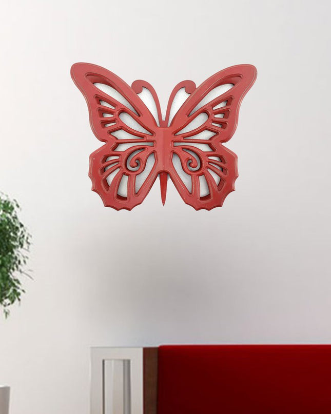 23" X 19" X 4" Gray Rustic Butterfly Wooden  Wall Decor