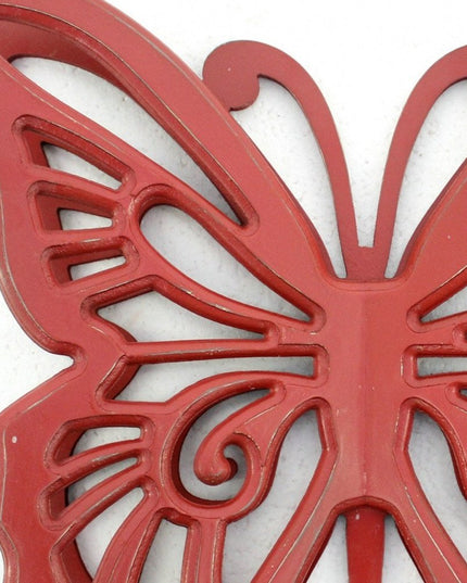 23" X 19" X 4" Gray Rustic Butterfly Wooden  Wall Decor