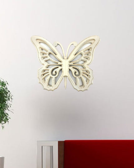 23" X 19" X 4" Gray Rustic Butterfly Wooden  Wall Decor
