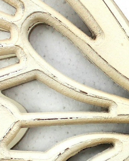 23" X 19" X 4" Gray Rustic Butterfly Wooden  Wall Decor