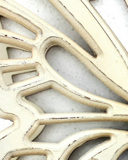 23" X 19" X 4" Gray Rustic Butterfly Wooden  Wall Decor