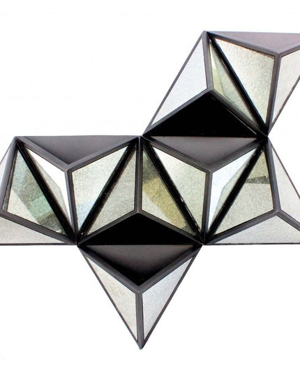 42" X 24" X 6" Black Diamante Wooden - Wall Decor