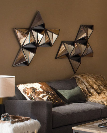 42" X 24" X 6" Black Diamante Wooden - Wall Decor