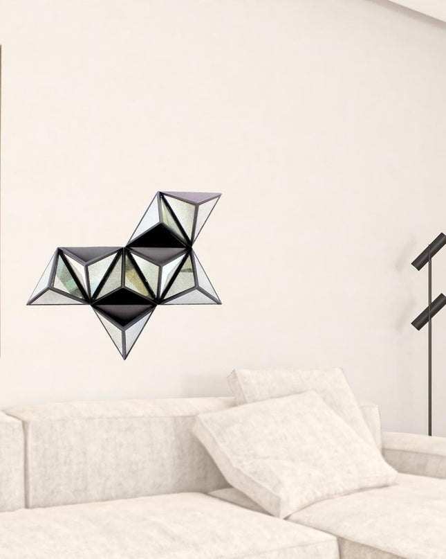 42" X 24" X 6" Black Diamante Wooden - Wall Decor