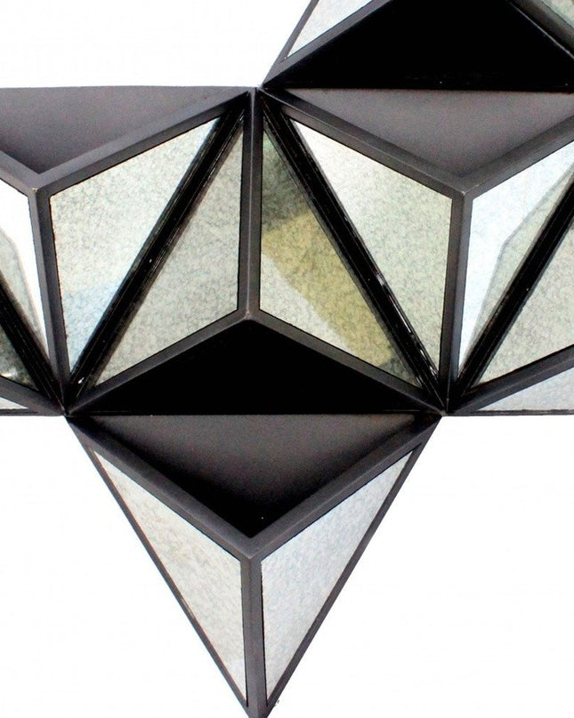 42" X 24" X 6" Black Diamante Wooden - Wall Decor