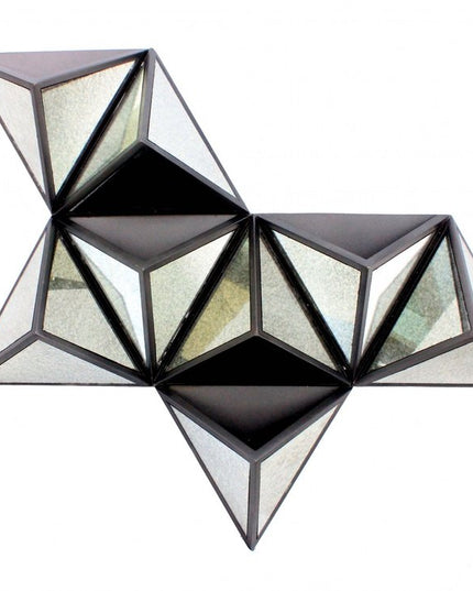 42" X 24" X 6" Black Diamante Wooden - Wall Decor