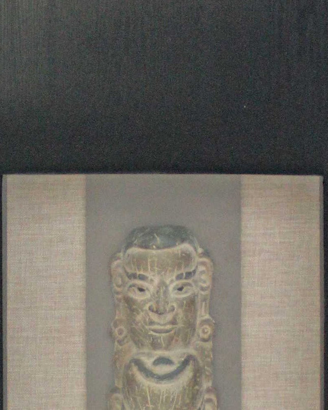 40" X 20" X 3" Black & Brown Facial-Makeup Patterned Plaque - Wall Decor