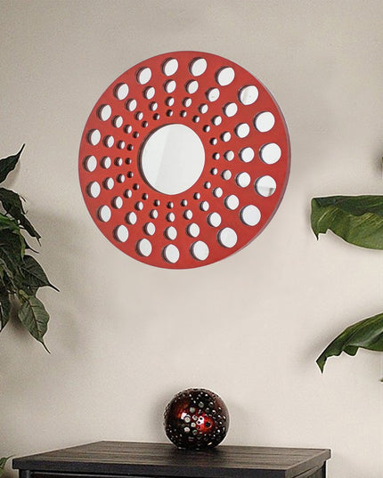 Red Wood Hanging Dimensional Sculpture