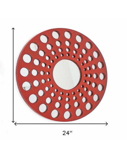 Red Wood Hanging Dimensional Sculpture