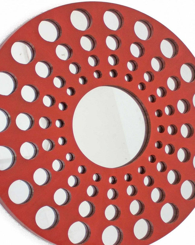 Red Wood Hanging Dimensional Sculpture