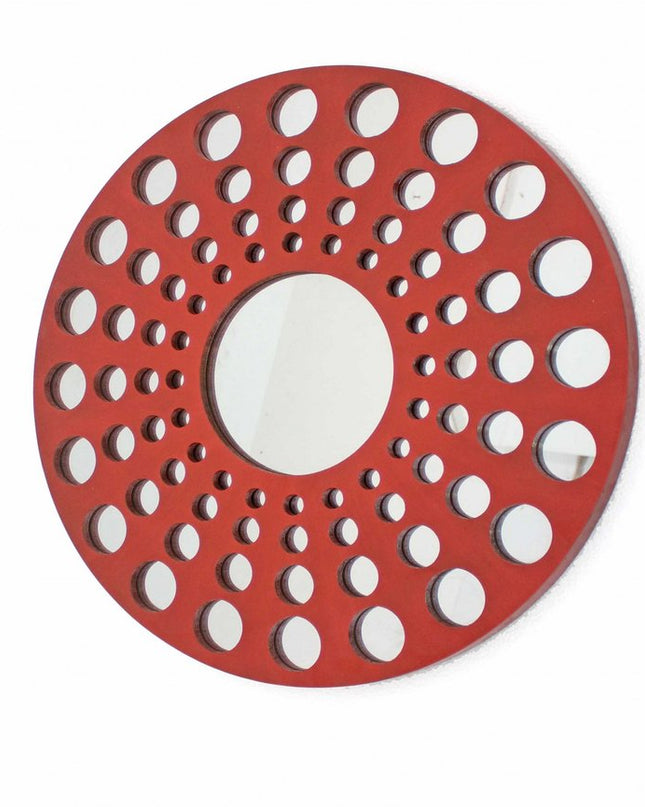 Red Wood Hanging Dimensional Sculpture