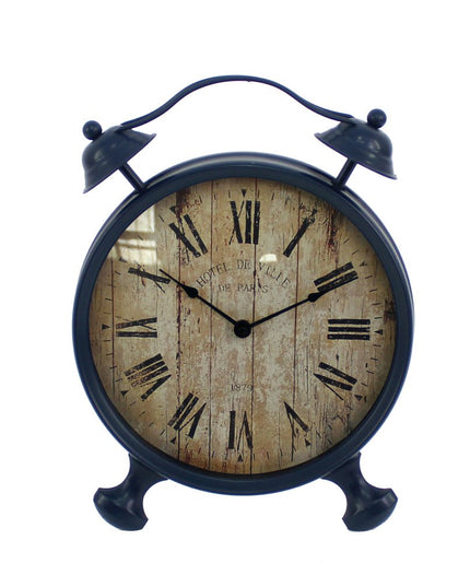 3" Round Blue Glass Analog Wall Clock