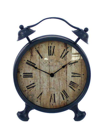 3" Round Blue Glass Analog Wall Clock