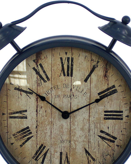 3" Round Blue Glass Analog Wall Clock
