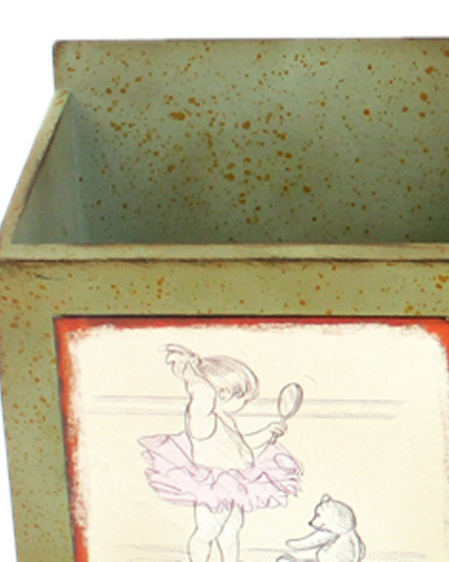 12" X 36" Green Wood Wall Decor