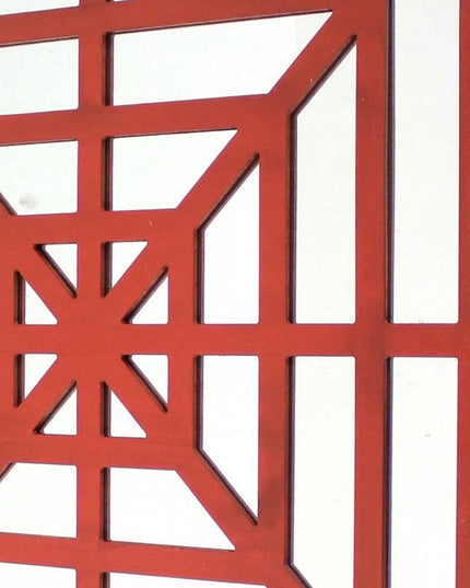 24" X 24" X 1" Blue Mirrored Square Wooden  Wall Decor