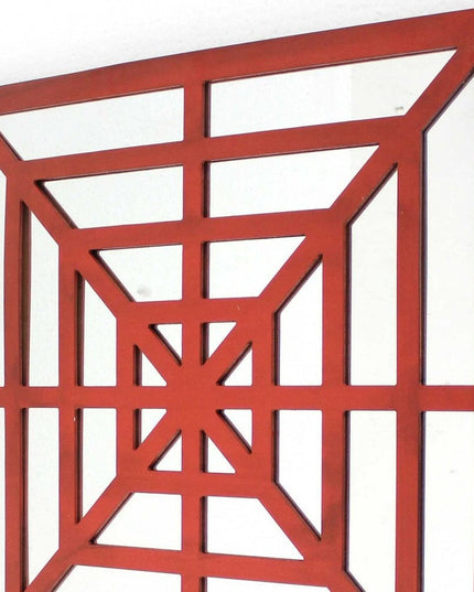 24" X 24" X 1" Blue Mirrored Square Wooden  Wall Decor