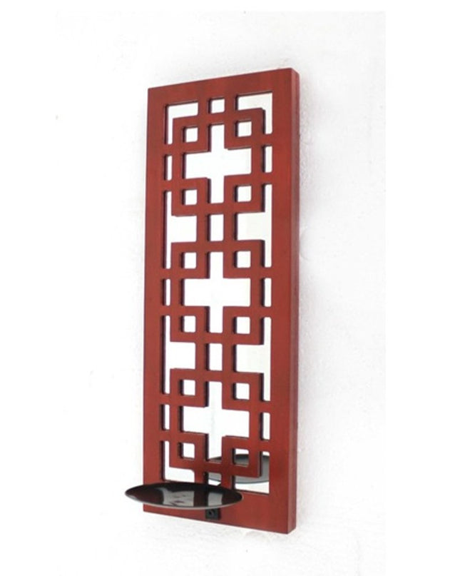 Red Wood Hanging Dimensional Sculpture