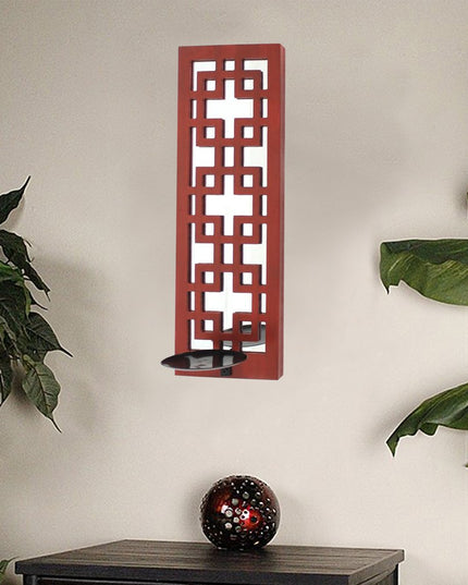 Red Wood Hanging Dimensional Sculpture