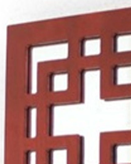 Red Wood Hanging Dimensional Sculpture