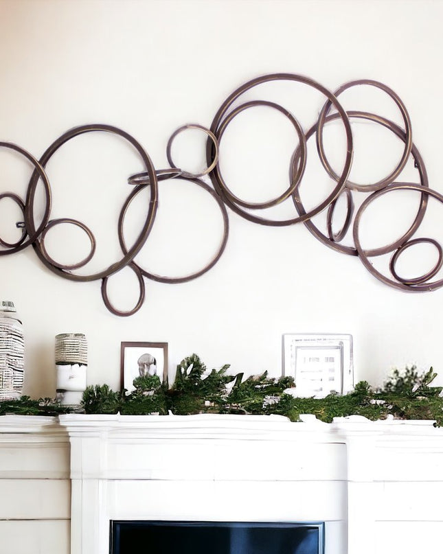 55" X 22" Bronze Metal Wall Decor