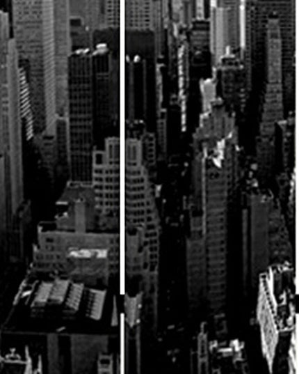 72" Gray Canvas Folding Three Panel Screen Room Divider