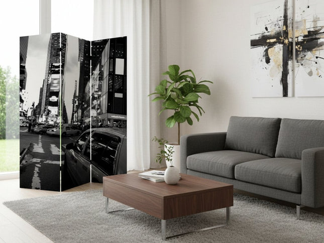 48 X 72 Multi Color Wood Canvas New York City  Screen