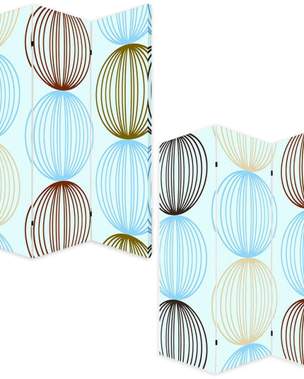 48 X 72 Multi Color Wood Canvas Sphere  Screen