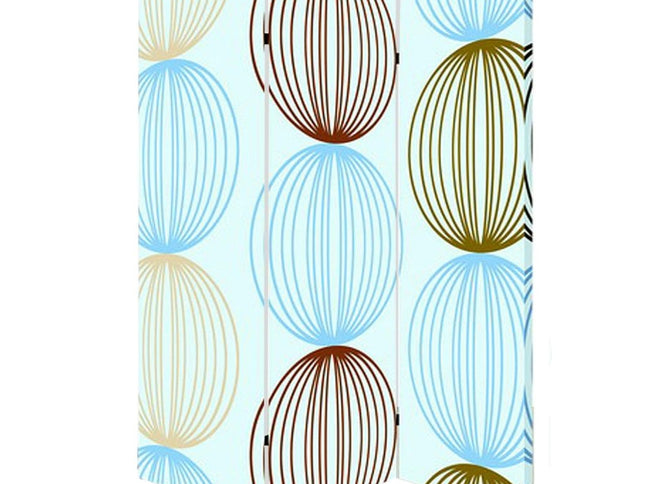 48 X 72 Multi Color Wood Canvas Sphere  Screen