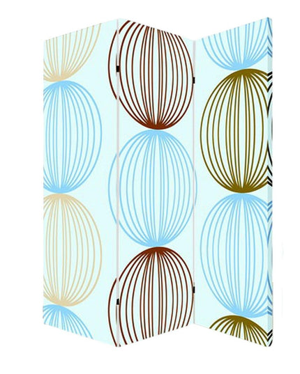 48 X 72 Multi Color Wood Canvas Sphere  Screen