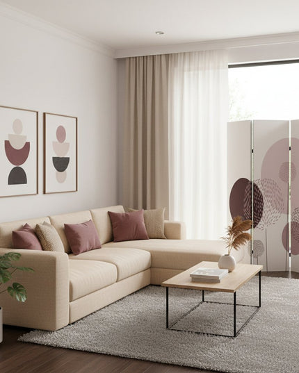 48 X 72 Multi Color Wood Canvas Floral Buds  Screen