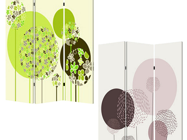 48 X 72 Multi Color Wood Canvas Floral Buds  Screen