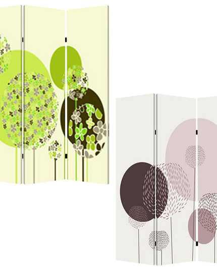 48 X 72 Multi Color Wood Canvas Floral Buds  Screen