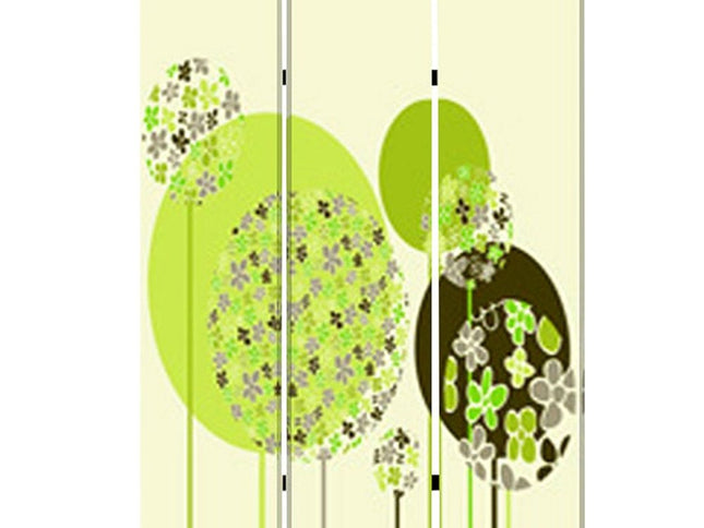 48 X 72 Multi Color Wood Canvas Floral Buds  Screen