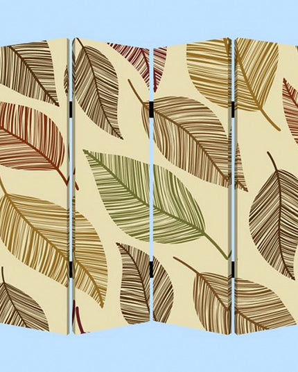 84 X 84 Multi Color Wood Canvas Perpetual Leaf  Screen