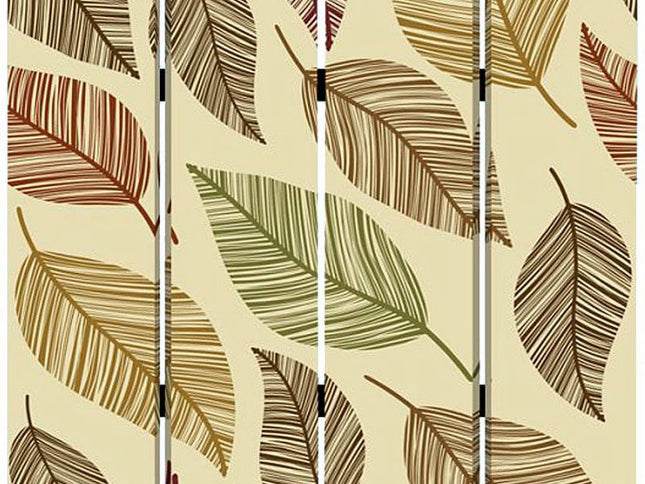 84 X 84 Multi Color Wood Canvas Perpetual Leaf  Screen