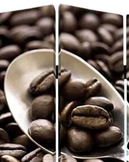 48" X 72" Multi Color Wood Canvas Coffee Time  Screen