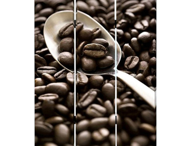 48" X 72" Multi Color Wood Canvas Coffee Time  Screen