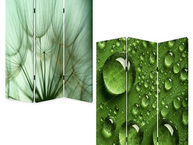 48" X 72" Multi Color Wood Canvas Rain  Screen