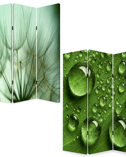 48" X 72" Multi Color Wood Canvas Rain  Screen